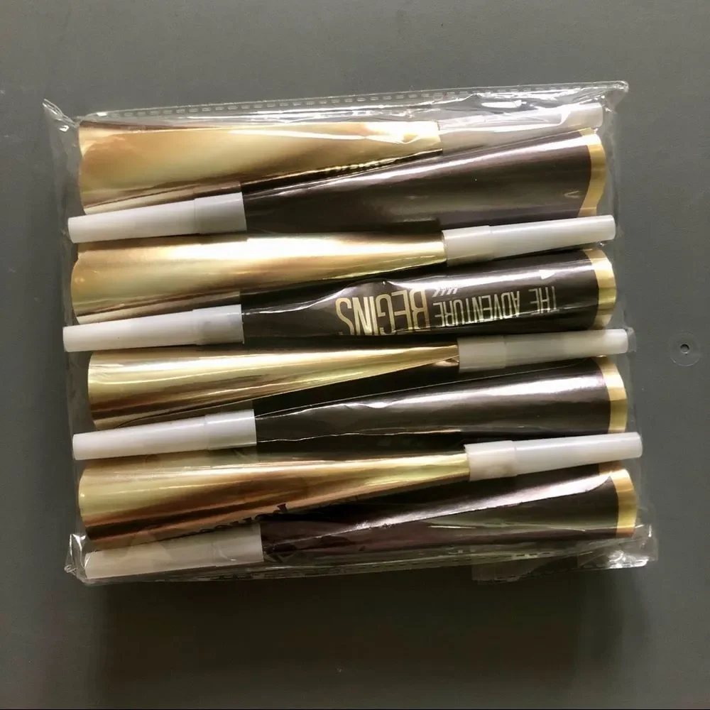 Graduation Black & Gold 8 Noise Makers NWT